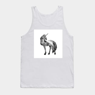 Unicorn, black and white Tank Top